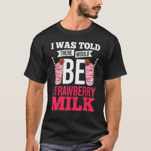 Camiseta Batido de Leche de Fresa Coreano Vegano Japonés