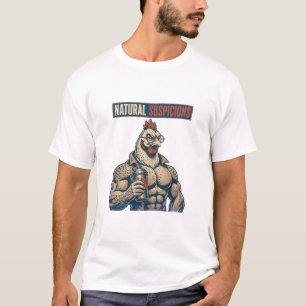 Camiseta Batido de Proteínas de Gallo de Gimnasio Divertido