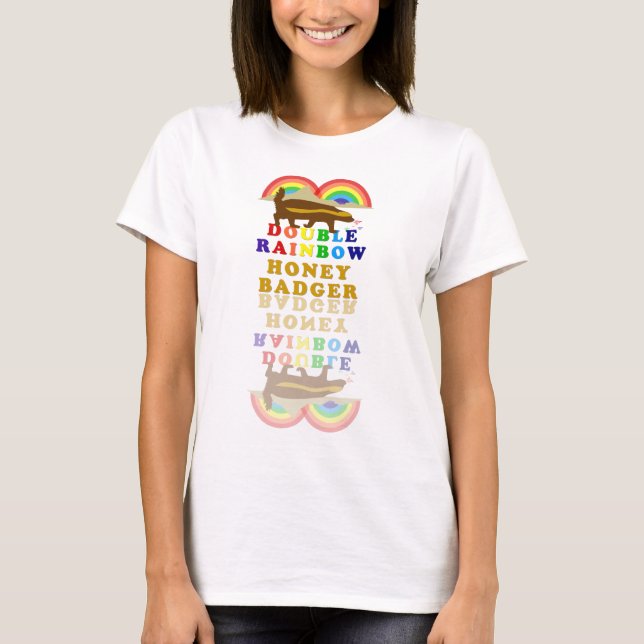 Camiseta batidora de miel de arco iris doble (Anverso)