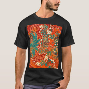 Camiseta Batik Malayo: Hermoso patrón de arte.