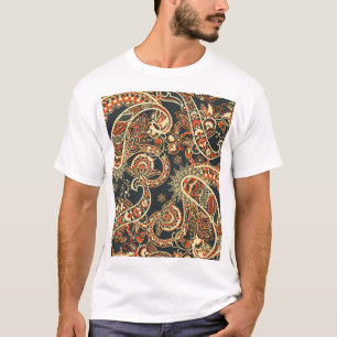 Camiseta Batik Paisley: Vintage Seamless Pattern.