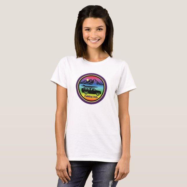Camiseta Batimiento del logotipo púrpura T del arco iris de (Anverso completo)