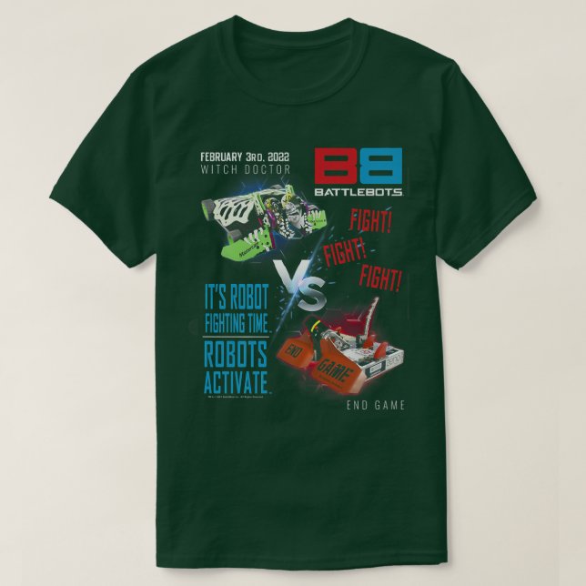 Camiseta Batlebots 3 de febrero Evento principal Médica de  (Diseño del anverso)