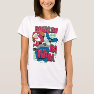 Camiseta Batman   Bromista Santa Claus Saltando Chimenea