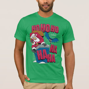Camiseta Batman   Bromista Santa Claus Saltando Chimenea