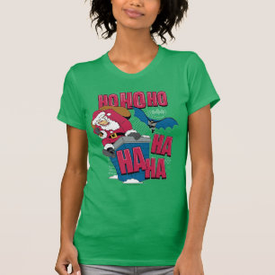 Camiseta Batman   Bromista Santa Claus Saltando Chimenea