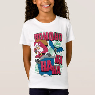 Camiseta Batman   Bromista Santa Claus Saltando Chimenea