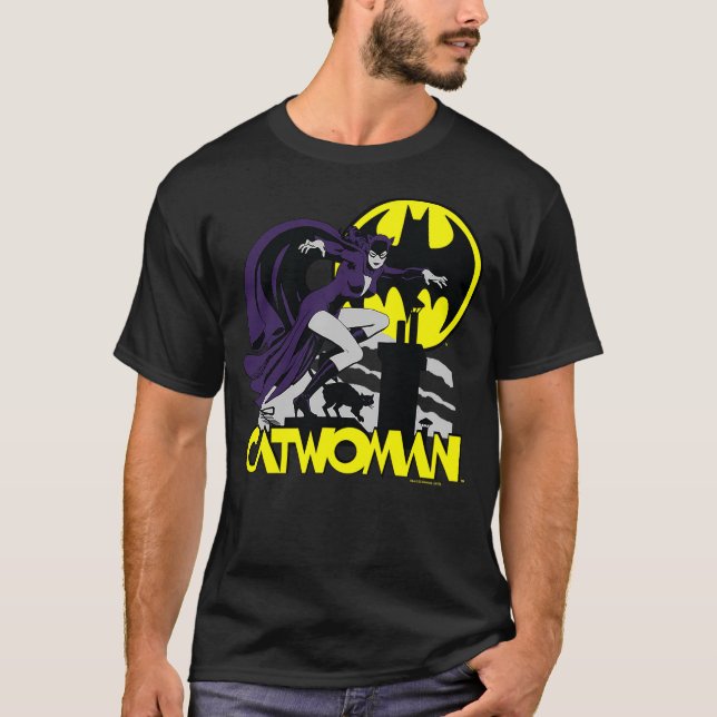 Camiseta Batman Catwoman Rooftop Cat (Anverso)