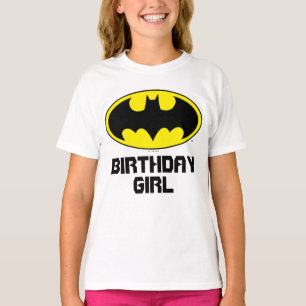 Camiseta Batman   Chica de cumpleaños - Nombre y edad
