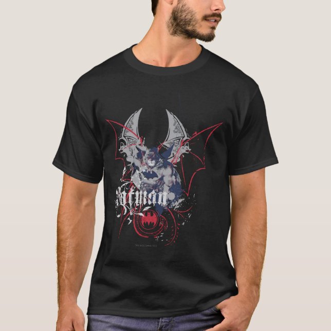 Camiseta Batman con gris y rojo (Anverso)