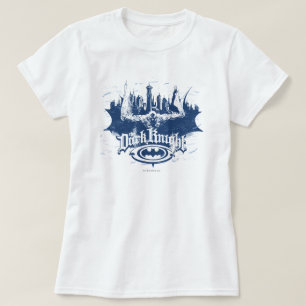 Camiseta Batman Dark Knight   Logotipo azul de Cityscape