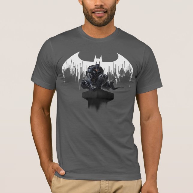 Camiseta Batman encaramado en un pilar (Anverso)