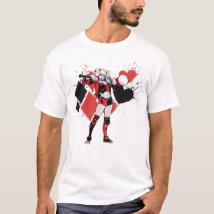 Camiseta Batman   Harley Quinn Hearts & Diamonds Splatter