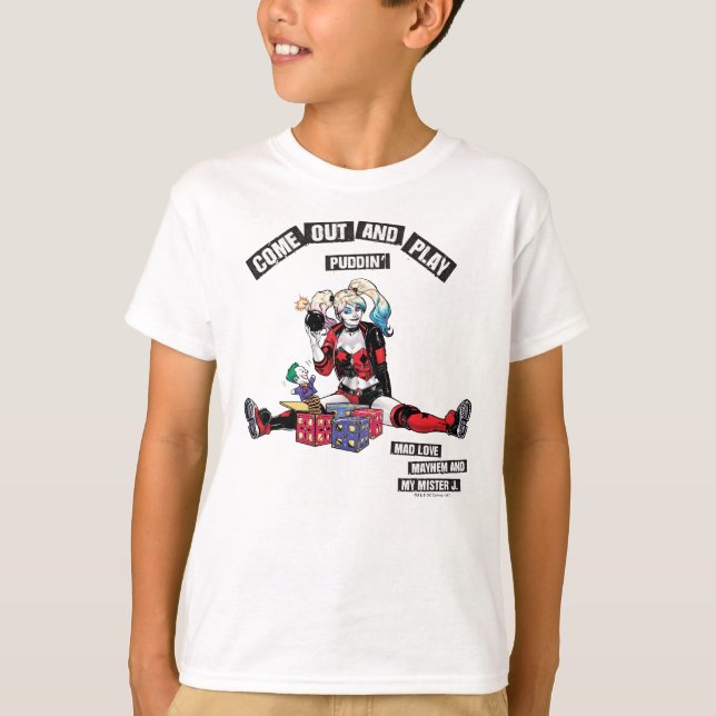 Camiseta Batman | Harley Quinn "Sal Y Toca Puddin" (Anverso)