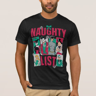 Camiseta Batman   Lista Santa Naughty de los villanos