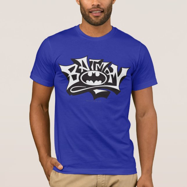 Camiseta Batman | Logotipo de nombre de graffiti (Anverso)