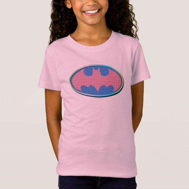 Camiseta Batman | Logotipo de Punto de Polka Rosa (Anverso)