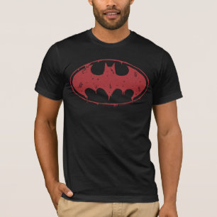 Camiseta Batman   Logotipo Oozing Red Bat