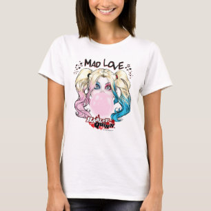 Camiseta Batman Mad Love Harley Quinn Masticar Goma de Bu