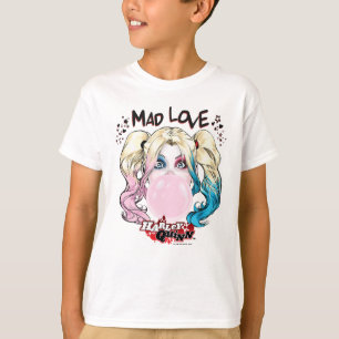 Camiseta Batman   Mad Love Harley Quinn Masticar Goma de Bu