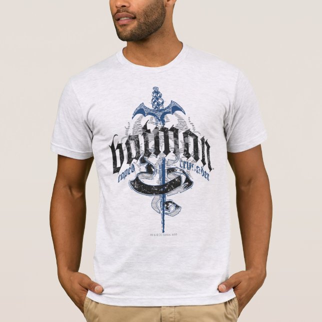 Camiseta Batman | Nombre con logotipo de espada (Anverso)