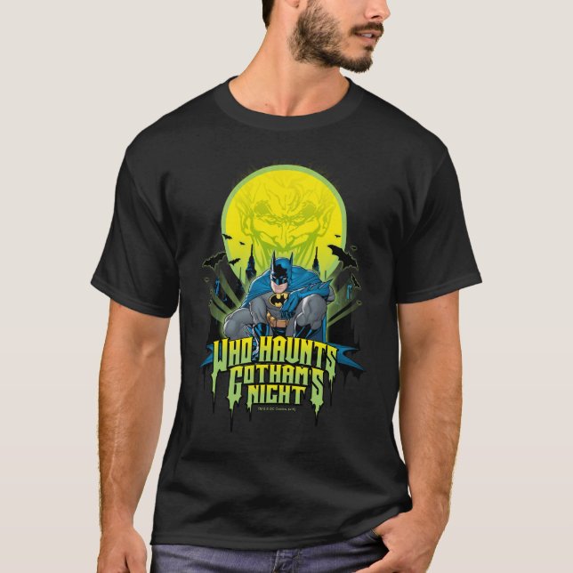 Camiseta Batman | Quién atormenta la noche de Gothams (Anverso)