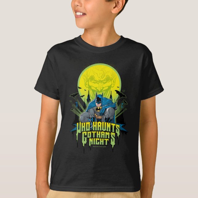 Camiseta Batman | Quién atormenta la noche de Gothams (Anverso)