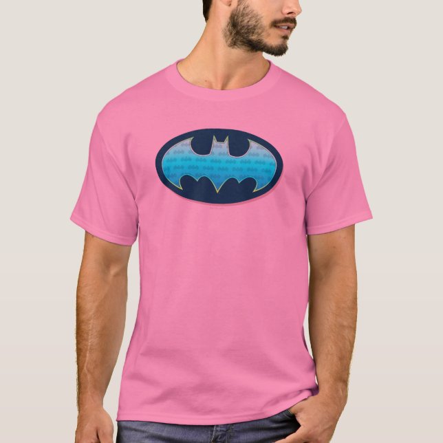 Camiseta Batman | Símbolo rosa y azul (Anverso)