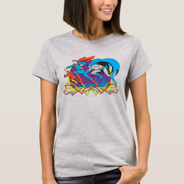 Camiseta Batman + Superman + Flash (Anverso)