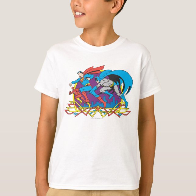 Camiseta Batman + Superman + Flash (Anverso)