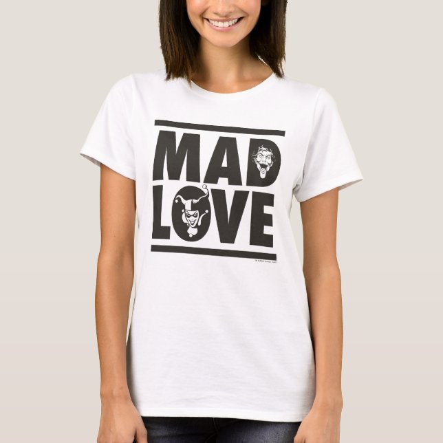 Camiseta Batman Valentine | Bromista y Harley - Amor Loco (Anverso)