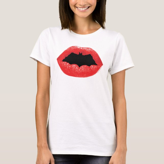 Camiseta Batman Valentine | Labios (Anverso)