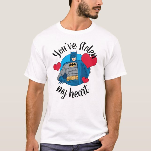 Camiseta Batman Valentine | Me has robado el corazón (Anverso)