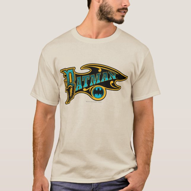 Camiseta Batman | Vintage Turquoise Logo (Anverso)