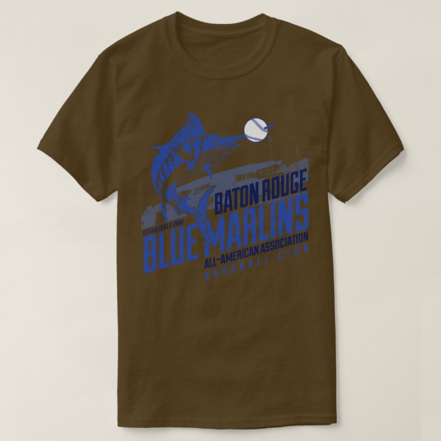 Camiseta Baton Rouge Blue Marlins (Diseño del anverso)