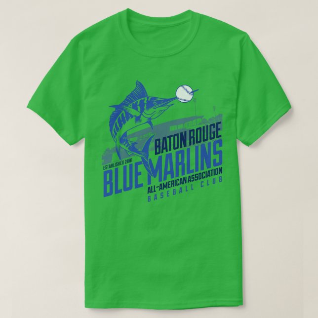 Camiseta Baton Rouge Blue Marlins (Diseño del anverso)