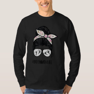 Camiseta Baton Twirler mamá vida desordenada gafas de pelo 