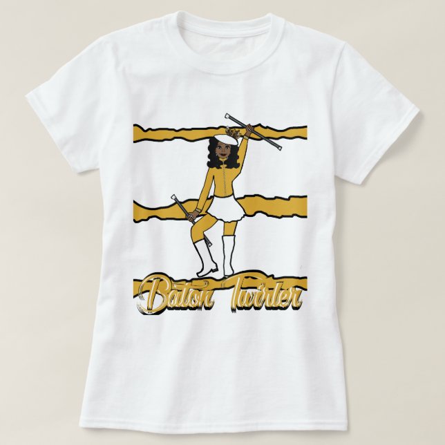 Camiseta Baton Twirler T-Shirt / Gold (Diseño del anverso)