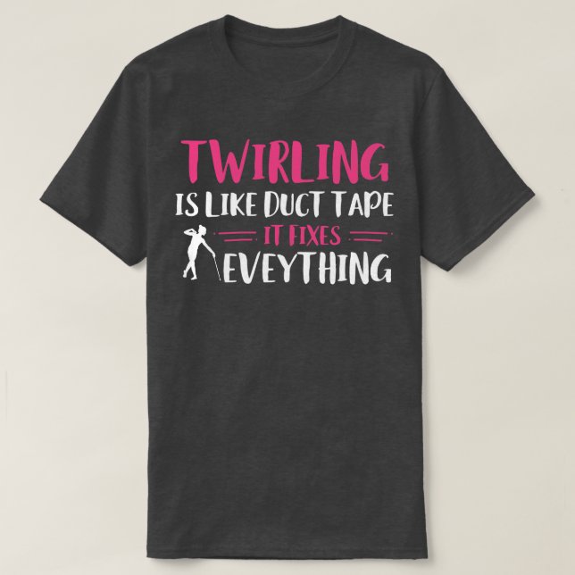 Camiseta Baton Twirler Twirling Arregla Todo Funny Majo (Diseño del anverso)