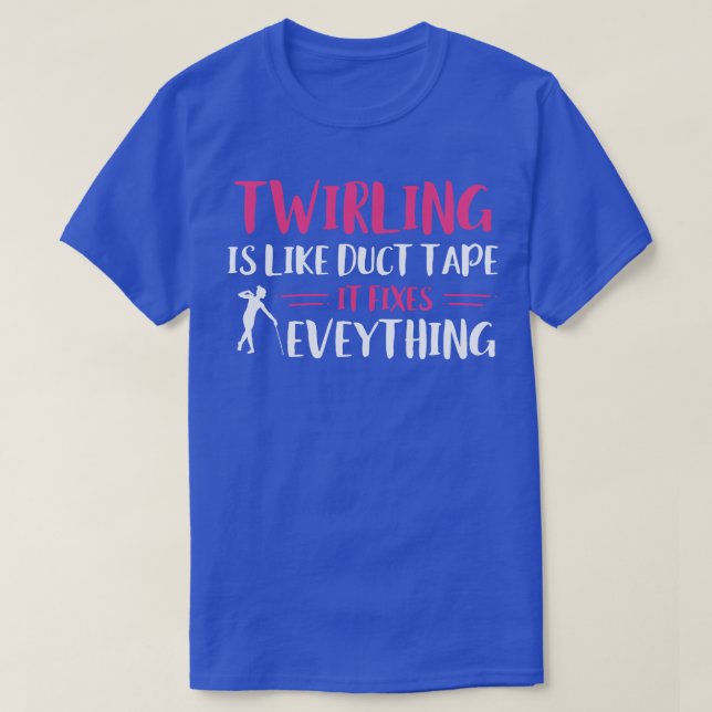 Camiseta Baton Twirler Twirling Arregla Todo Funny Majo (Diseño del anverso)