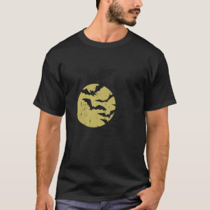 Camiseta Bats Enjambres Volando Luna Llena de fantasía Hall