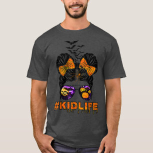 Camiseta Bats Pumpkin Spider Chica Kid Life Halloween Match