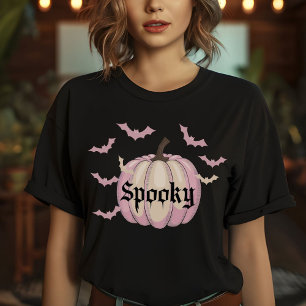 Camiseta Bats Pumpkin Tocante Halloween T Shirel Pastel