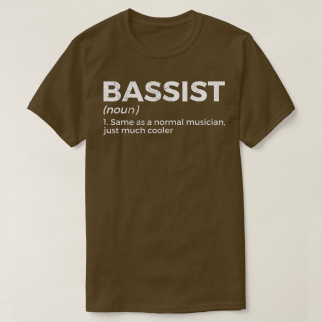 Camiseta Battend Definition Bass Player Para Músicos (Diseño del anverso)