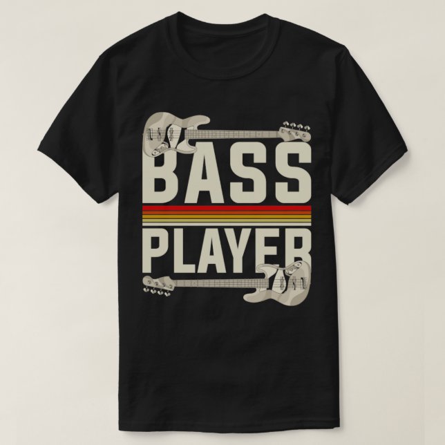 Camiseta Battend Guitar Player Bass Guitar (Diseño del anverso)