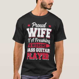 Camiseta Battend Guitariano Bass Guitar Player Wife