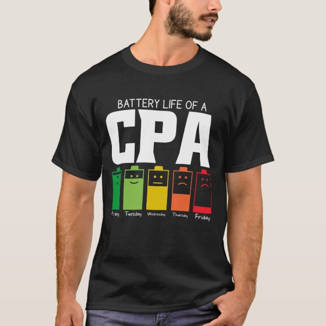 Camiseta Battery Life Of A CPA (Anverso)