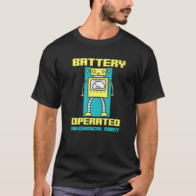 Camiseta Battery Operated Mechanical Robot Robotics (Anverso)