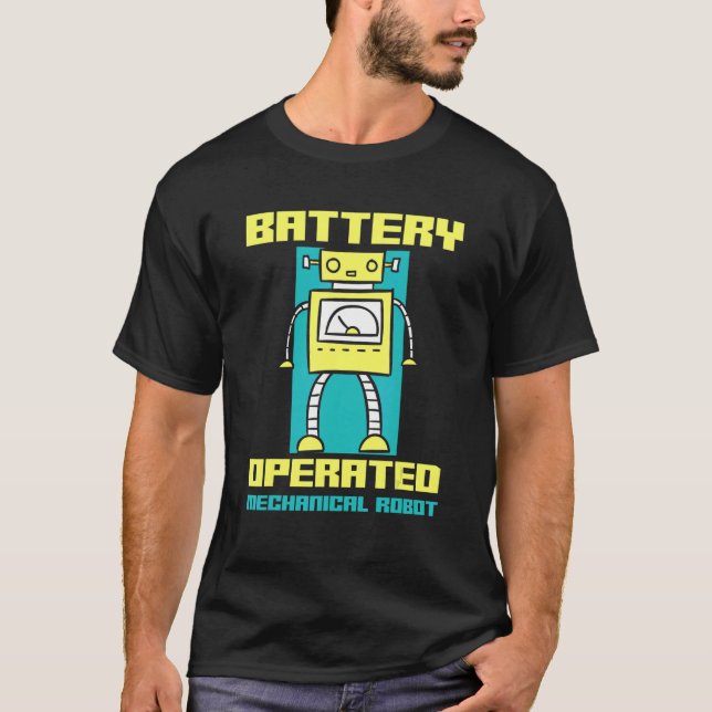 Camiseta Battery Operated Mechanical Robot Robotics   (Anverso)