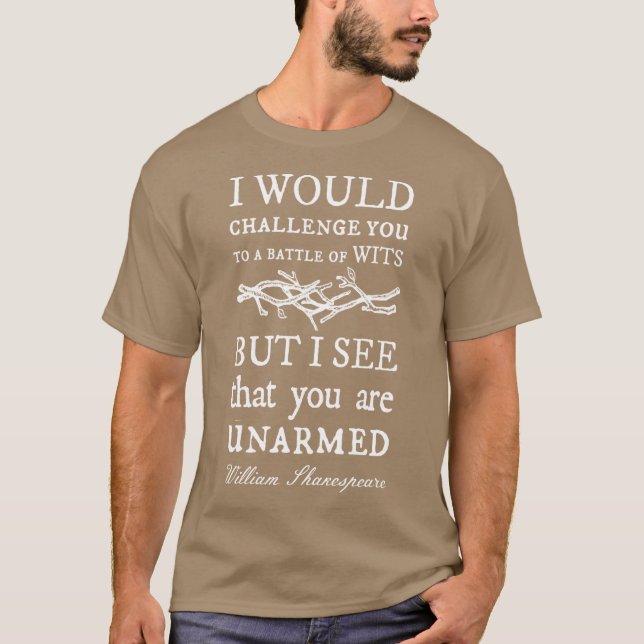 Camiseta Battle of Wits A Sarcastic Funny William Shakespea (Anverso)